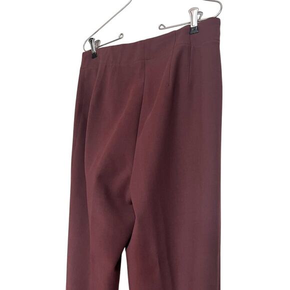 Ann Taylor Size 6 High Rise Slim Leg Cropped Pant Burgundy Stretch Career Office - Picture 7 of 8